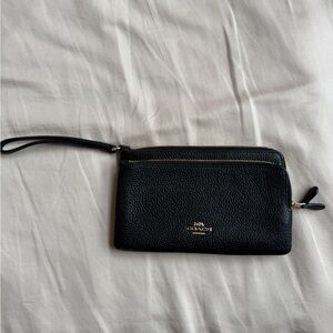 Coach Double Zip Wallet In Signature Canvas